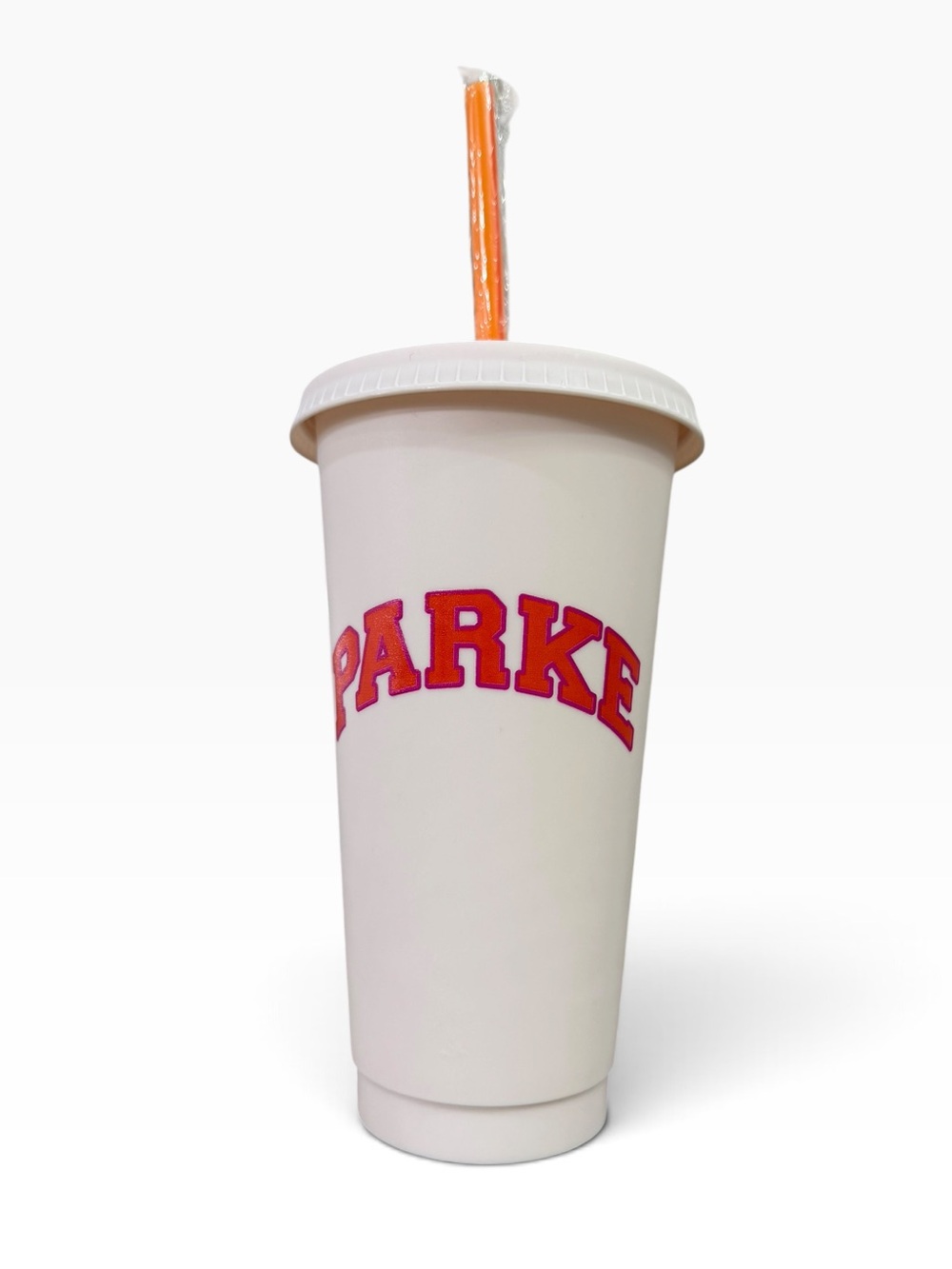 Parke x Dunkin’ Reusable Cream Tumbler Cup with Lid & Straw